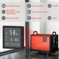DURHAND 110 Pints Crawl Space Dehumidifier with Drain Hose, for Commercial, Industrial Dehumidifier for Basement, Warehouse(m-4)