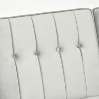 HOMCOM Upholstered L-Shaped Sofa Bed, Reversible Sectional Recliner Sofa Set, Velvet-Feel Sleeper Futon with Footstool, Grey(m-9)