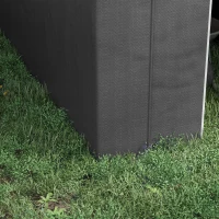 Outsunny 6' x 8' Outdoor Storage Shed, Heavy Duty Galvanized Steel Portable Shed for Bike, Motorcycle, Garden Tools, Dark Grey(m-10)