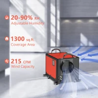 DURHAND 110 Pints Crawl Space Dehumidifier with Drain Hose, for Commercial, Industrial Dehumidifier for Basement, Warehouse(m-2)