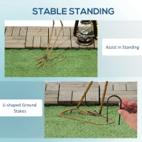 Outsunny Set of 2 Garden Sculptures, Heron Garden Statues for Lawn, Patio, Backyard Decoration, 29" & 27.5", Blue(m-6)