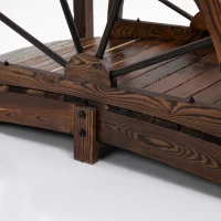 Outsunny Wooden Garden Bridge, Decorative Arc Footbridge with Safety Guardrail(m-9)