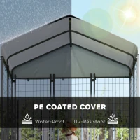 PawHut Outdoor Dog Kennel with Waterproof UV-Resistant Cover, 6 x 4 x 6 ft(m-5)
