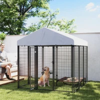 PawHut Outdoor Dog Kennel with Waterproof UV-Resistant Cover, 6 x 6 x 6 ft(m-10)