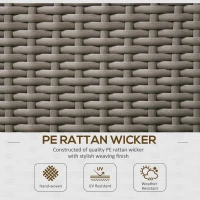 Outsunny Raised Garden Bed with Lattice Trellis, Rattan Outdoor Planter with Storage for Garden, Patio, Balcony, Grey(m-6)