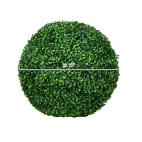 HOMCOM 2 Pack Artificial Tree Boxwood Topiary Balls, 19.75 Inch(m-3)