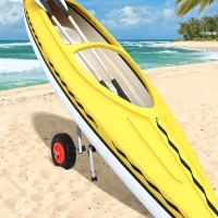 Soozier Kayak Cart Dolly with Flat-Free Wheels and Aluminum Frame for Kayaks, Canoes, Paddleboards, Folding Design, Silver(m-7)