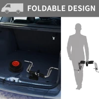 Soozier Kayak Cart Dolly with Flat-Free Wheels and Aluminum Frame for Kayaks, Canoes, Paddleboards, Folding Design, Silver(m-5)