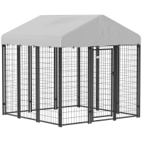 PawHut Outdoor Dog Kennel with Waterproof UV-Resistant Cover, 6 x 6 x 6 ft(m-11)