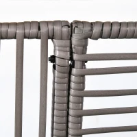 Outsunny Raised Garden Bed with Lattice Trellis, Rattan Outdoor Planter with Storage for Garden, Patio, Balcony, Grey(m-9)