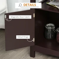 HOMCOM Modern Kitchen Buffet Bar Cabinet Storage Sideboard Dining Server with Drawer & 12-Bottle Wine Rack for Living Room, Espresso(m-6)