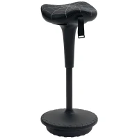 Vinsetto Backless Wobble Stool Chair, Standing Desk Chair, Adjustable Learning Stool for Office Desks, with Rocking Motion, Black(m-2)