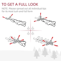 HOMCOM 6 FT Christmas Tree Classic Tree Holiday Indoor Decoration, with Stable Plastic Base, White(m-5)