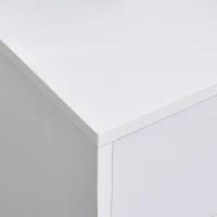 HOMCOM 5 Drawer Home Office Storage Cabinet, Mobile Printer Stand with Nordic Minimalist Modern Style & Wheels, White(m-9)