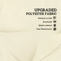 Outsunny 2-Piece Back Seat Cushion Replacement, Outdoor Patio Chair Cushions Set with Ties, Button Tufted, Beige(m-4)