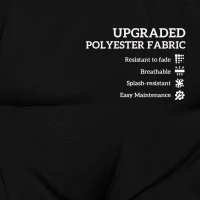 Outsunny 2-Piece Back Seat Cushion Replacement, Outdoor Patio Chair Cushions Set with Ties, Button Tufted, Black(m-4)