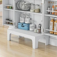 HOMCOM 44" Storage Cabinet, 2-Door Kitchen Pantry Cabinet with 4-tier Shelving, 8 Spice Racks and Adjustable Shelves(m-11)