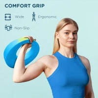 Soozier 22lbs Kettlebell, Kettle Bell with Wide Handle for Home Gym Weight Lifting and Strength Training, Light Blue(m-4)