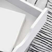 HOMCOM 5 Drawer Home Office Storage Cabinet, Mobile Printer Stand with Nordic Minimalist Modern Style & Wheels, White(m-7)