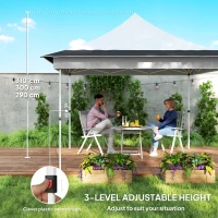 Outsunny 12 x 12 ft. Canopy Tent with Mesh Netting, UPF50+ Pop Up Tent with Carry Bag for Garden, Patio, Light Gray(m-7)