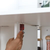 HOMCOM Extendable Dining Table, Collapsible Folding Table w/ 2-tier Shelves and Rolling Casters, White(m-10)