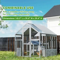 PawHut Large Wooden Chicken Run with Waterproof & Anti-UV Cover, for 6-8 Chickens, for Backyard, Farm, 5.5' x 6' x 6'(m-7)