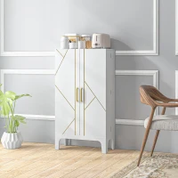 HOMCOM 44" Storage Cabinet, 2-Door Kitchen Pantry Cabinet with 4-tier Shelving, 8 Spice Racks and Adjustable Shelves(m-8)