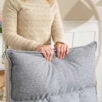 HOMCOM Modern Armchair, Upholstered Accent Chair with Curved Leg and Arm, Leisure Lounge Chair for Living Room, Light Grey(m-10)