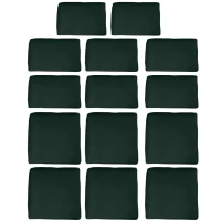 Outsunny Outdoor 14pc Patio Rattan Sofa Set Cushion Polyester Cover Replacement Set - No Cushion Included, Grey(m-2)