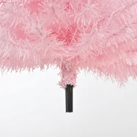 HOMCOM 7FT Artificial Christmas Tree Holiday Xmas Holiday Pencil Tree Decoration with Automatic Open for Home Party, Pink(m-10)