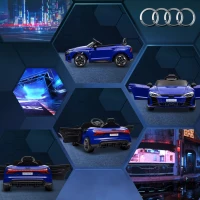 Aosom 12V Audi RS e-tron GT Licensed Kids Ride on Car, Battery Powered Electric Car with Remote Control, Navy Blue(m-10)