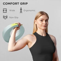 Soozier 22lbs Kettlebell, Kettle Bell with Wide Handle for Home Gym Weight Lifting and Strength Training, Light Grey(m-4)