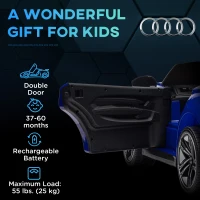Aosom 12V Audi RS e-tron GT Licensed Kids Ride on Car, Battery Powered Electric Car with Remote Control, Navy Blue(m-9)