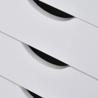 HOMCOM 5 Drawer Home Office Storage Cabinet, Mobile Printer Stand with Nordic Minimalist Modern Style & Wheels, White(m-8)