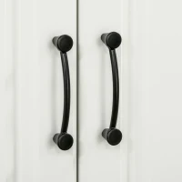 HOMCOM 71" Freestanding Kitchen Pantry Cabinet, Storage Cabinet with 4 Hinged Doors and Adjustable Shelves, White(m-10)