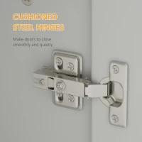 HOMCOM 71" Freestanding Kitchen Pantry Cabinet, Storage Cabinet with 4 Hinged Doors and Adjustable Shelves, White(m-7)