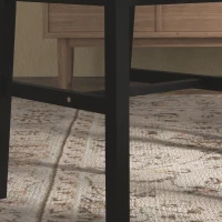 HOMCOM Wooden Dining Chairs Set of 4, Kitchen Chairs with Cross Back, Solid Structure for Living Room and Dining Room, Black(m-8)