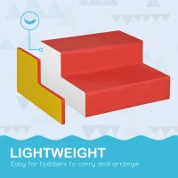 Qaba 6-Piece Soft Play for 12-36 Months Toddlers to Climb, Crawl, Slide, Red, Pink(m-7)