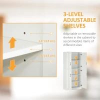 HOMCOM 71" Freestanding Kitchen Pantry Cabinet, Storage Cabinet with 4 Hinged Doors and Adjustable Shelves, White(m-5)