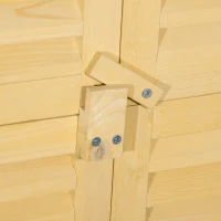 Outsunny 5' x 3' Wooden Outdoor Storage Cabinet, Garden Sheds & Outdoor Storage with Asphalt Roof & 2 Large Wood Doors with Lock, Natural(m-8)