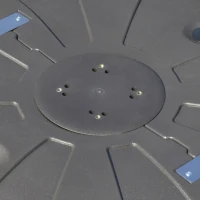 Outsunny HDPE Square Cantilever Patio Umbrella Base with Wheels Crossbar Heavy-Duty Umbrella Stand, Filled Up to 330lbs with Stand or 248lbs with Water for Deck Poolside, Coffee(m-10)