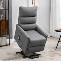 HOMCOM Lift Chair for Elderly, Power Chair Recliner with Remote Control, Side Pockets for Living Room, Dark Grey(m-1)