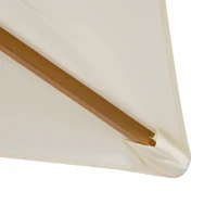 Outsunny Patio Umbrella Market Patio Sun Umbrella Rectangle Cream White(m-11)