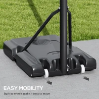 Soozier 7.7-10ft Portable Basketball Hoop, Basketball Goal with Free Weight, Wheels, 43" Backboard and Fillable Base(m-7)