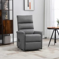 HOMCOM Lift Chair for Elderly, Power Chair Recliner with Remote Control, Side Pockets for Living Room, Dark Grey(m-10)