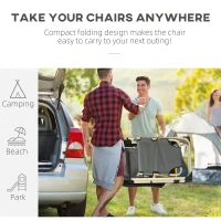 Outsunny Outdoor Folding Reclining Lounge Chair w/ Cushion, Adjustable Backrest and Footrest for Patio, Poolside, Beach, Grey(m-6)