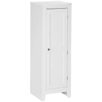 HOMCOM Kitchen Pantry Storage Cabinet with Adjustable Shelves, Small Storage Cabinet with Door and Shelves, White(m-2)