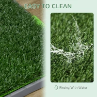 PawHut Artificial Grass Pee Pad for Dogs Potty Training, 26" x 16", 2 Packs, Green(m-6)