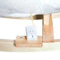 Qaba Soft Warm Kids Rocking Horse Child Plush Ride On Toy Swan Style Playtime with Lullaby Song White(m-7)