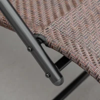 Outsunny Zero Gravity Rocking Lounge Chair, Patio Rocker w/ Removable Pillow, Recliner Seat for Indoor & Outdoor, Breathable Texteline, Brown(m-9)